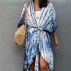 Maxi Kimono Swim Cover up Dress